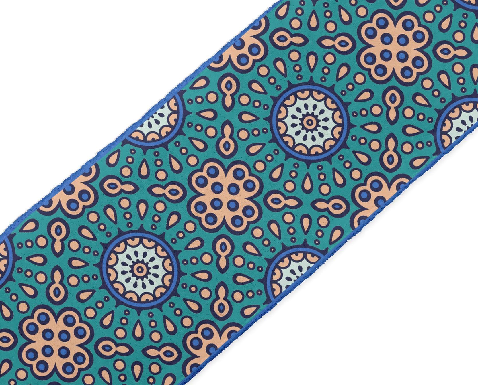 Green Artistic Flower Mandala Printed Ribbon Trim - 9 Yard Dupion Fabric Lace for Crafts, Sewing Accessories (2 Inches Wide) - Perfect for DIY Projects, Home Decor, and Fashion Design