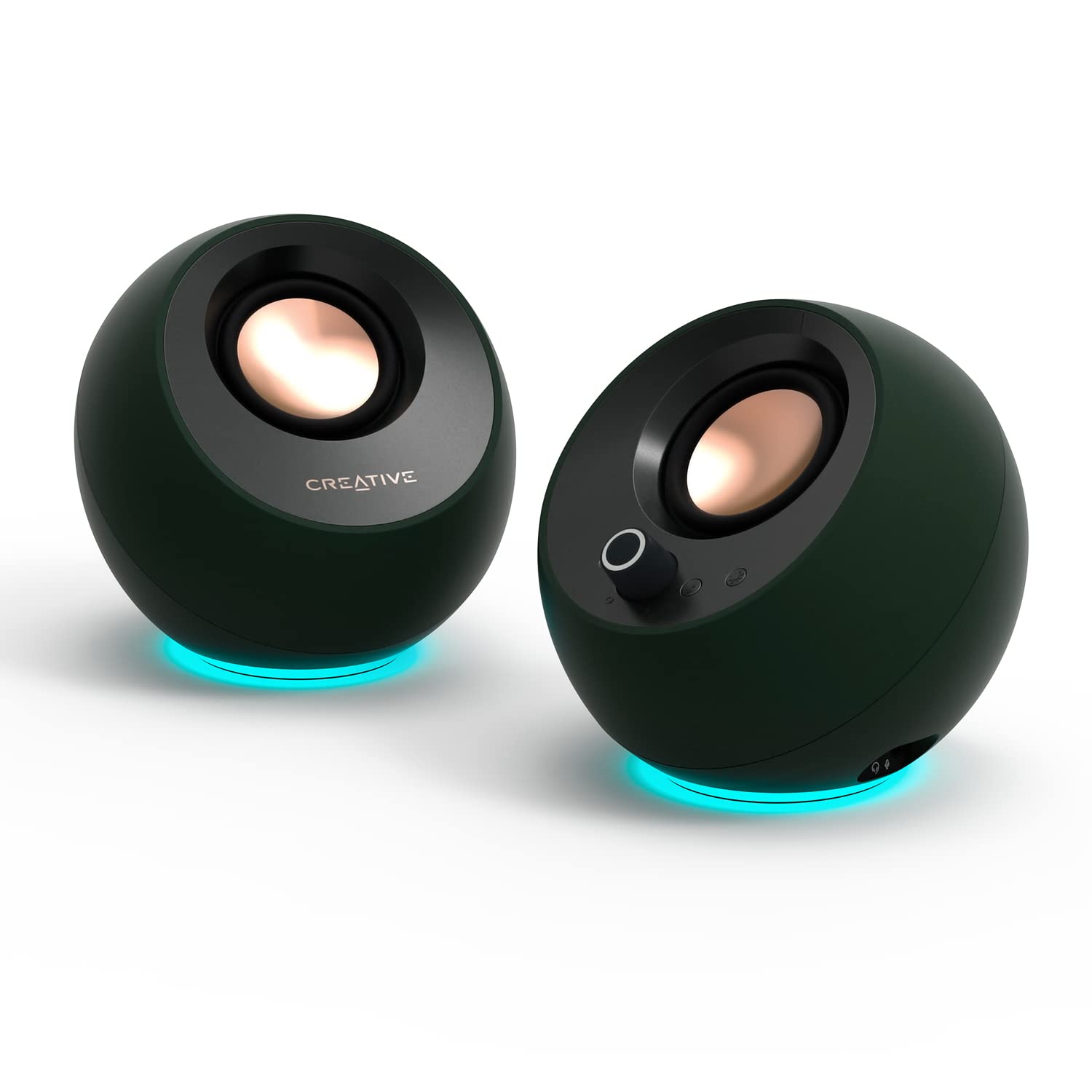 CREATIVE Pebble Pro 2.0 USB-C PC Speakers with Bluetooth 5.3, RGB Custom Lighting, USB Audio & 3.5mm Jack - Premium Computer Sound for Gaming, Streaming & Home Office Setup