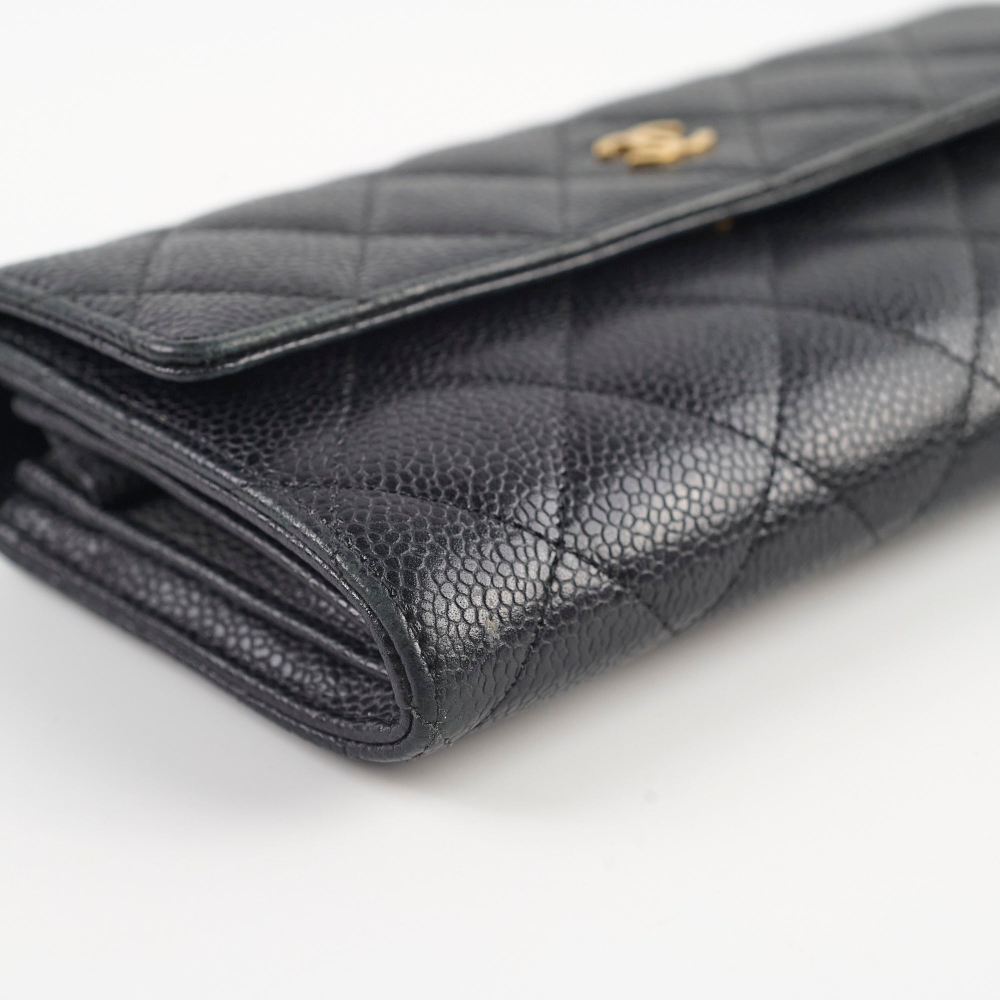 Chanel Caviar Leather Long Wallet in Black - Classic Series 20 | Luxury Women's Wallet for Everyday Use & Special Occasions
