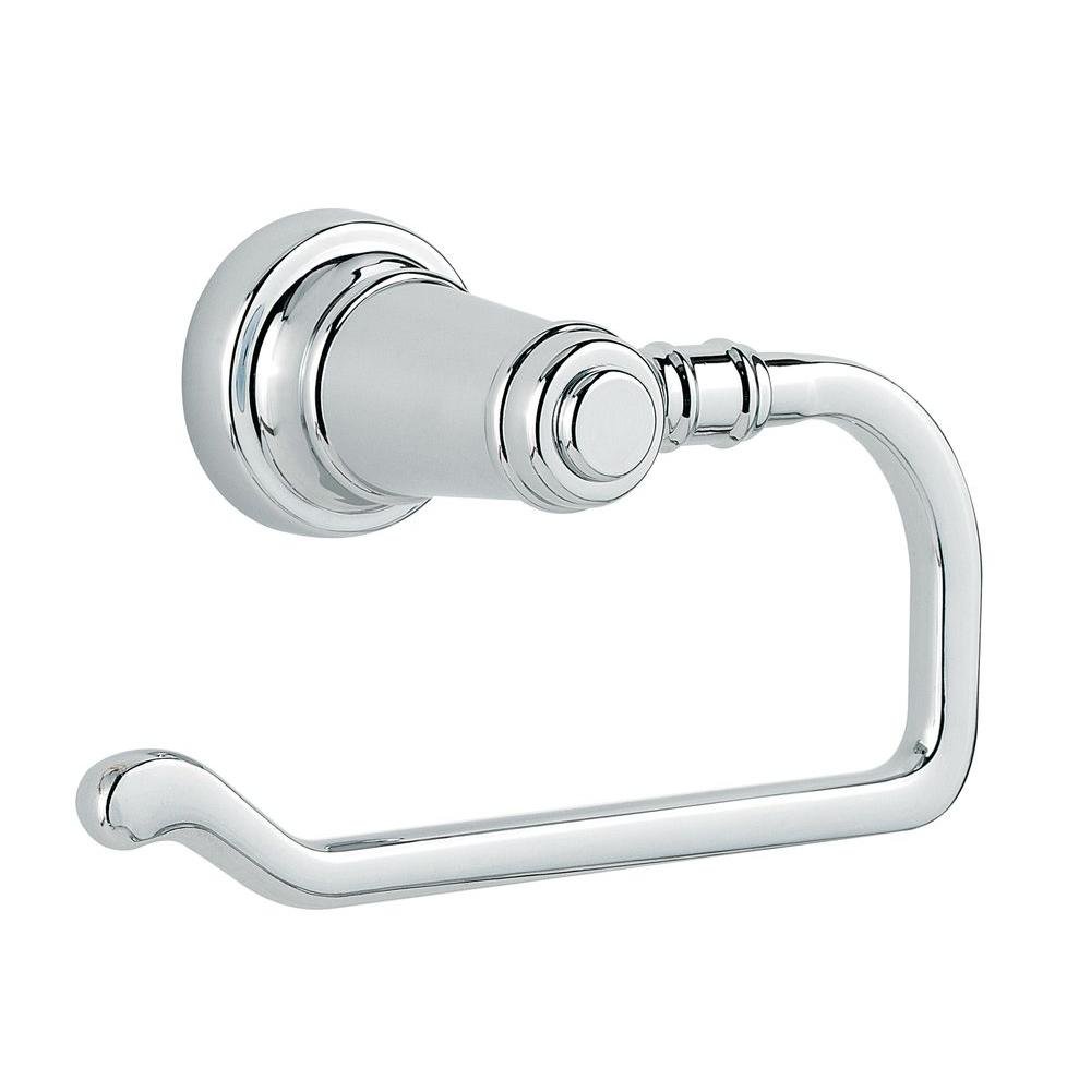 Pfister Ashfield Polished Chrome Toilet Paper Holder - Bathroom Tissue Roll Dispenser for Modern & Traditional Home Decor