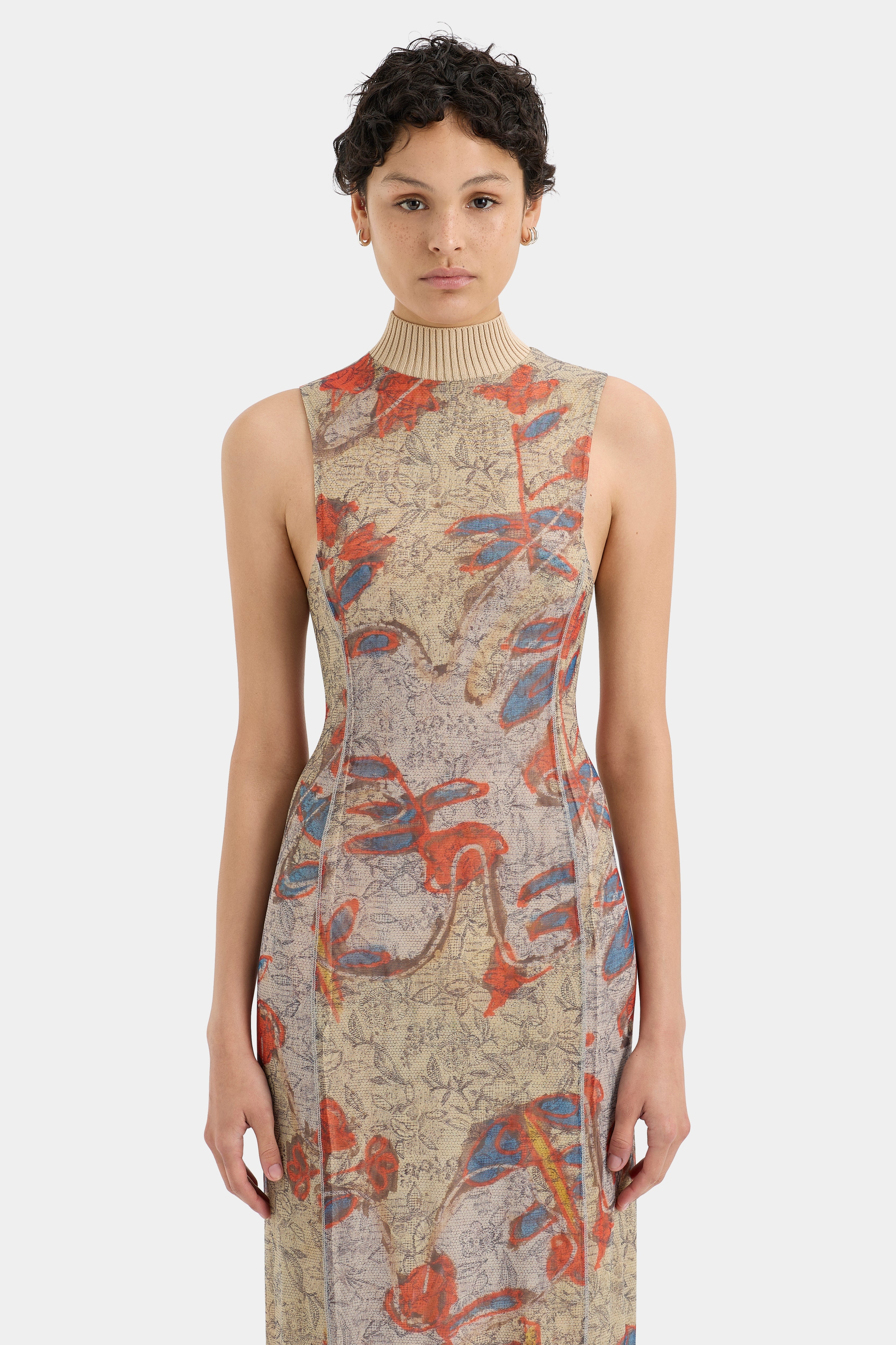 Stylish Electra Rib Neck Midi Dress for Women - Comfortable & Elegant Outfit for Parties, Dates & Office Wear