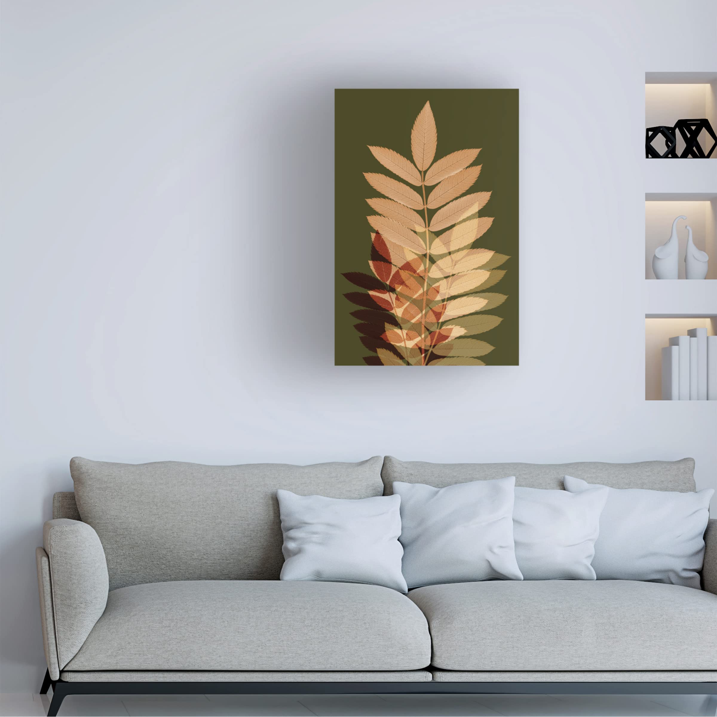 Fall Leaves 2 Canvas Wall Art Print by Ian Winstanley - Modern Nature Landscape Painting for Living Room, Bedroom & Office Decor