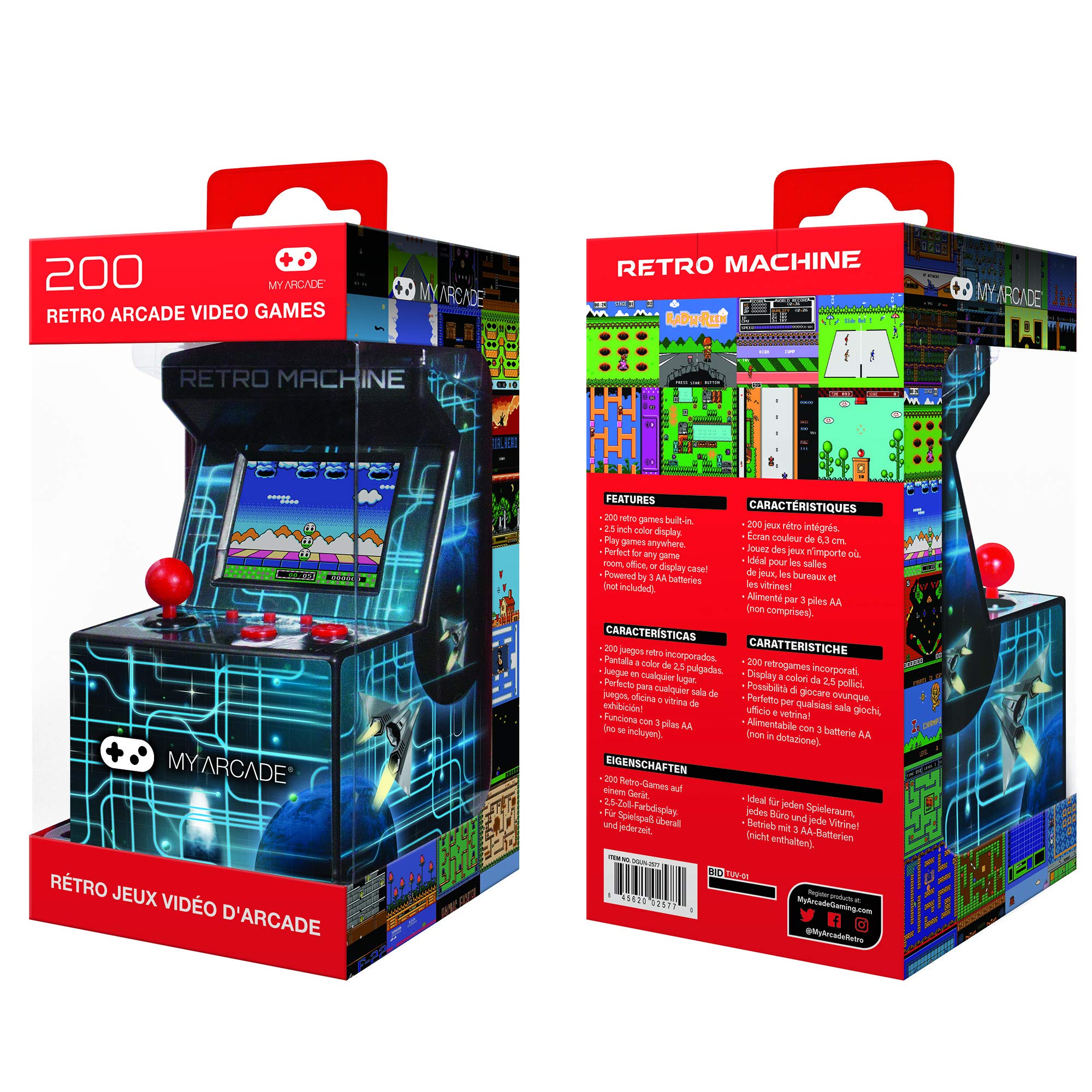 My Arcade Retro Machine Playable Mini Arcade - 200 Classic Games Built-In | 5.75 Inch Portable Gaming System with 2.5