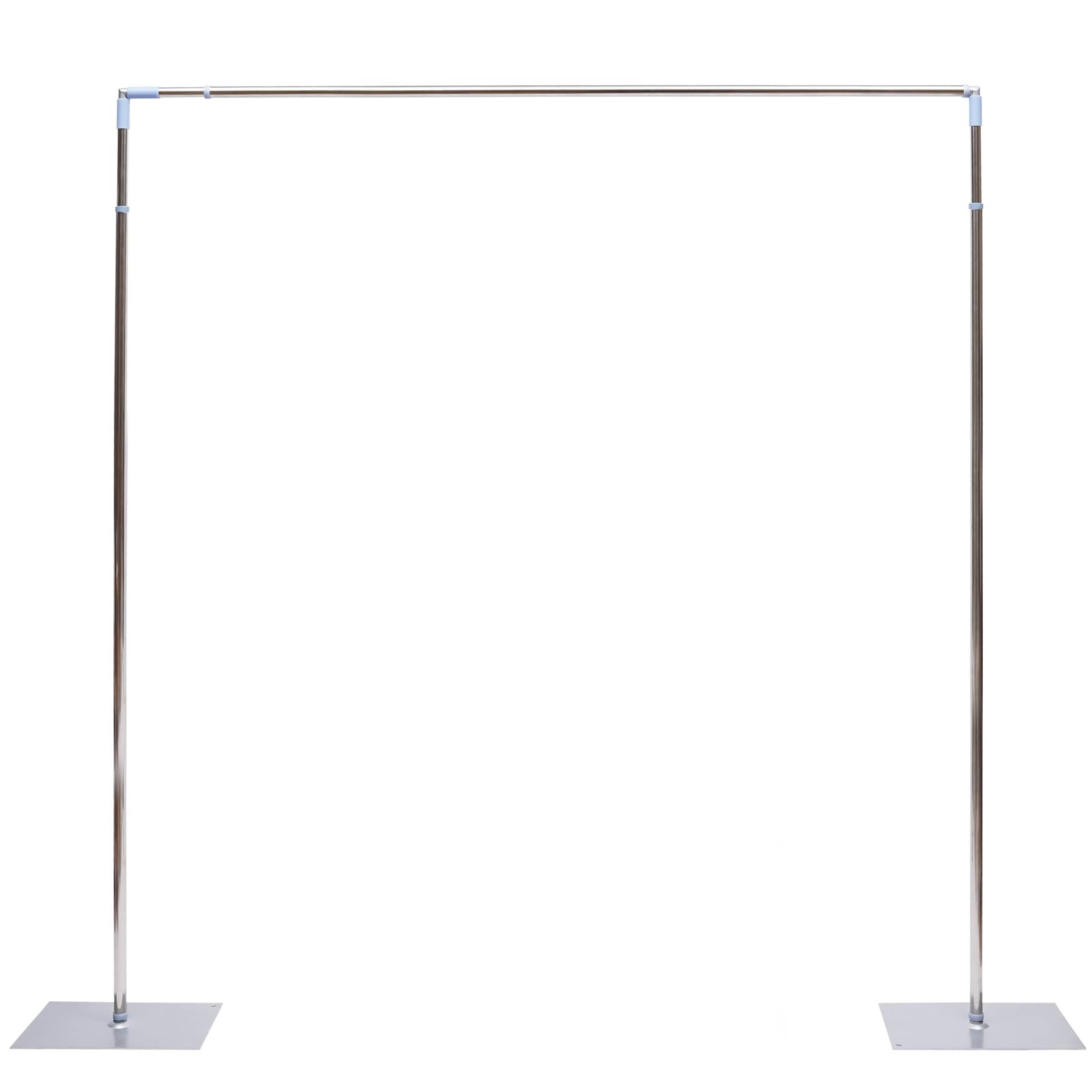 TFCFL Modern Stainless Steel Wedding Backdrop Stand Kit - Adjustable Telescopic Pipe Frame with Heavy Duty Base for Balloon Decor, Party Photography & Event Decoration | Perfect for Weddings, Birthdays, Baby Showers & Corporate Events