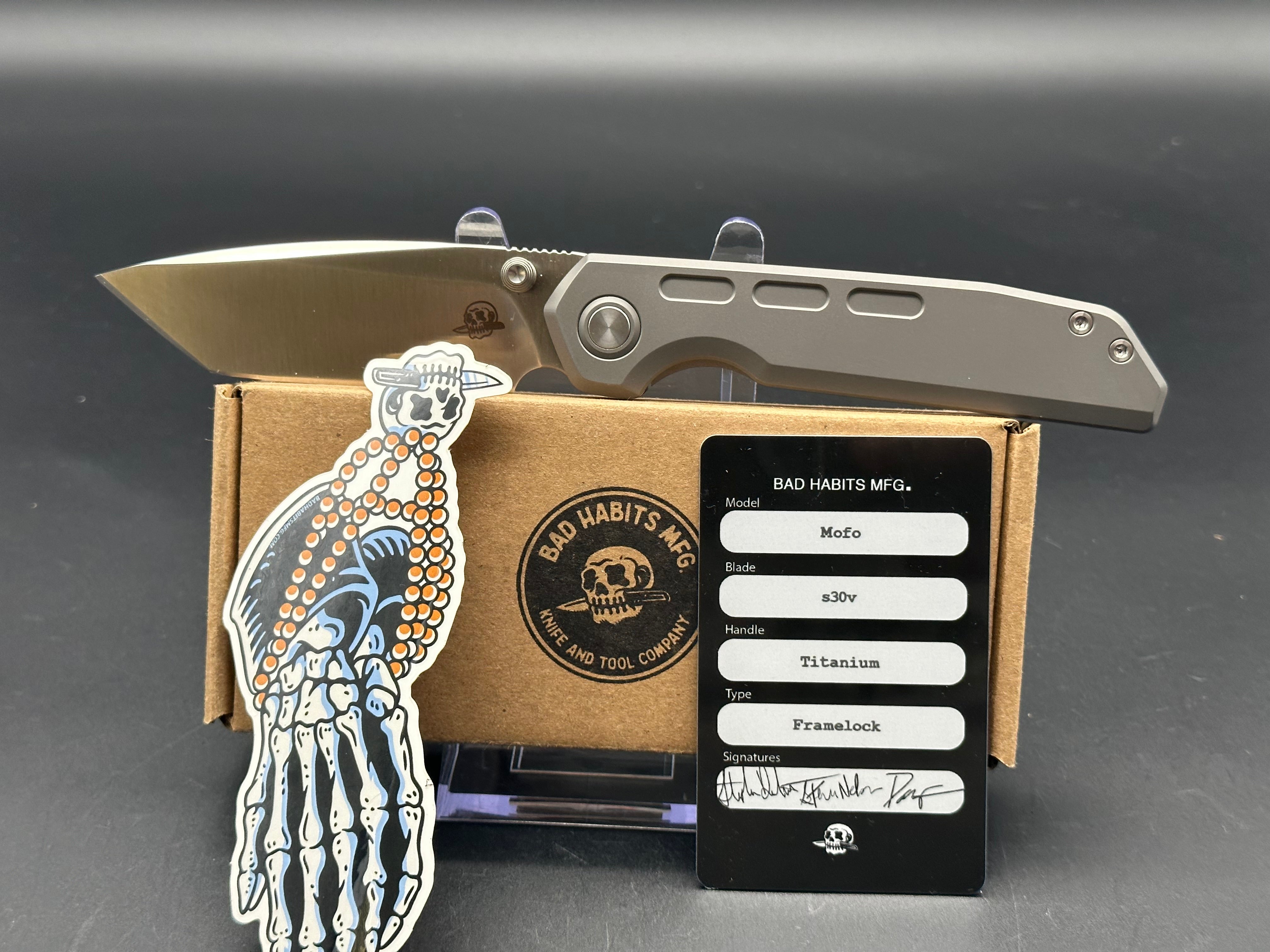 Bad Habits Mofo Tanto Knife - Premium Tactical Fixed Blade for Outdoor Survival, Camping & EDC | Perfect for Hunting, Bushcraft & Self Defense