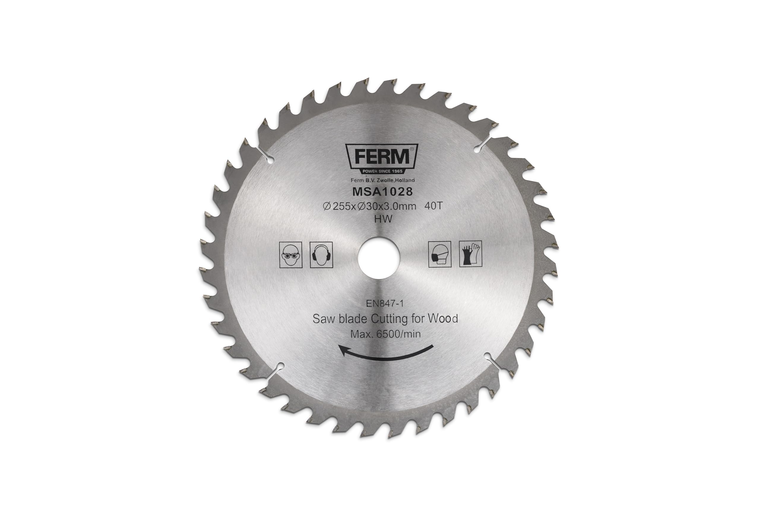 FERM MSA1028 Premium Circular Saw Blade - 7-1/4 Inch, 24T, Carbide Tipped for Wood Cutting - Perfect for DIY Projects, Carpentry & Home Renovations