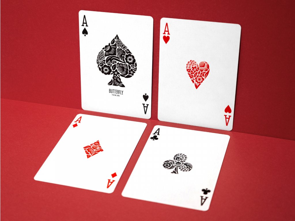 Butterfly Playing Cards Workers Edition - Premium Red Deck for Cardistry, Magic Tricks & Poker Games | Perfect for Professional Magicians & Card Enthusiasts