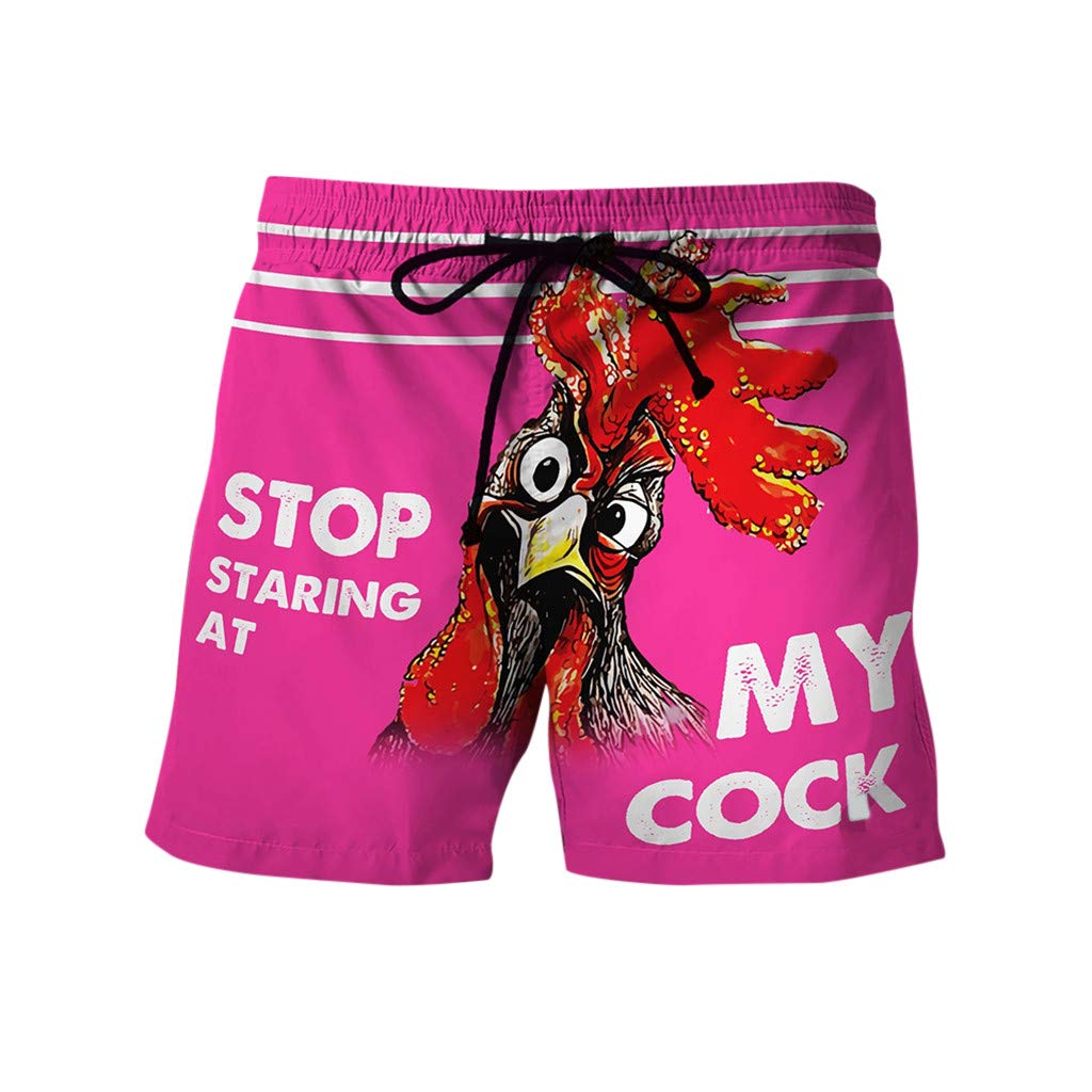 **Men's Swim Shorts - Quick Dry Beach Swim Trunks with Drawstring, Fun Print for Pool, Cocktail Party & Summer Vacation**    *(Use for swimming, beach outings, pool parties, and casual summer wear)*