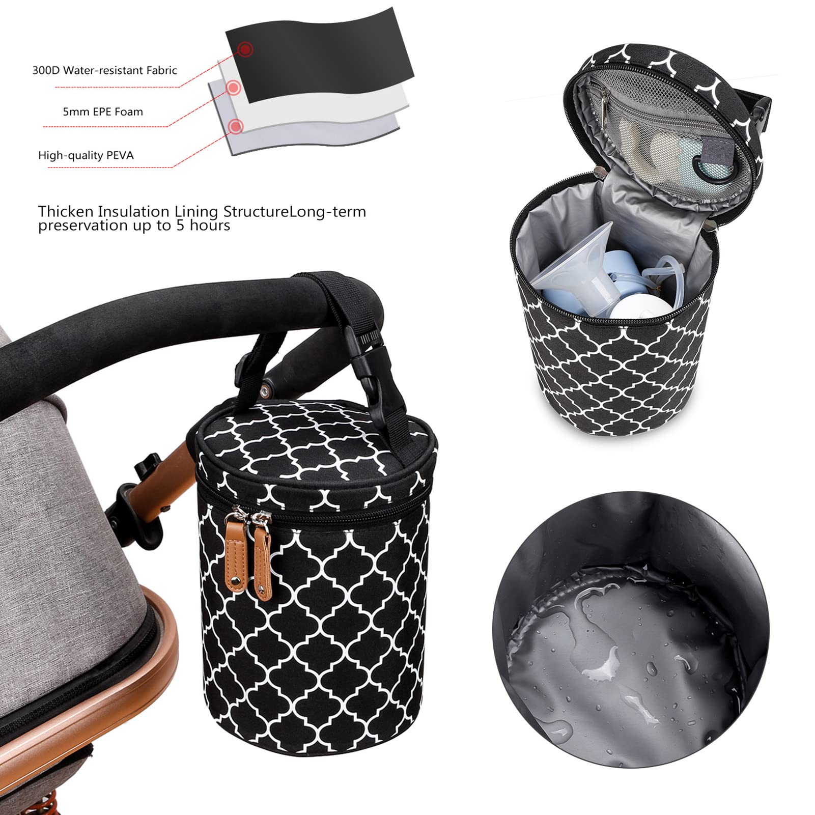 Breastmilk Cooler Bag for Travel & Daycare - Insulated Reusable Baby Bottle Storage Bag with Waterproof & Leak-Proof Design | Perfect for Nursing Mothers, Outdoor Activities & On-the-Go Use