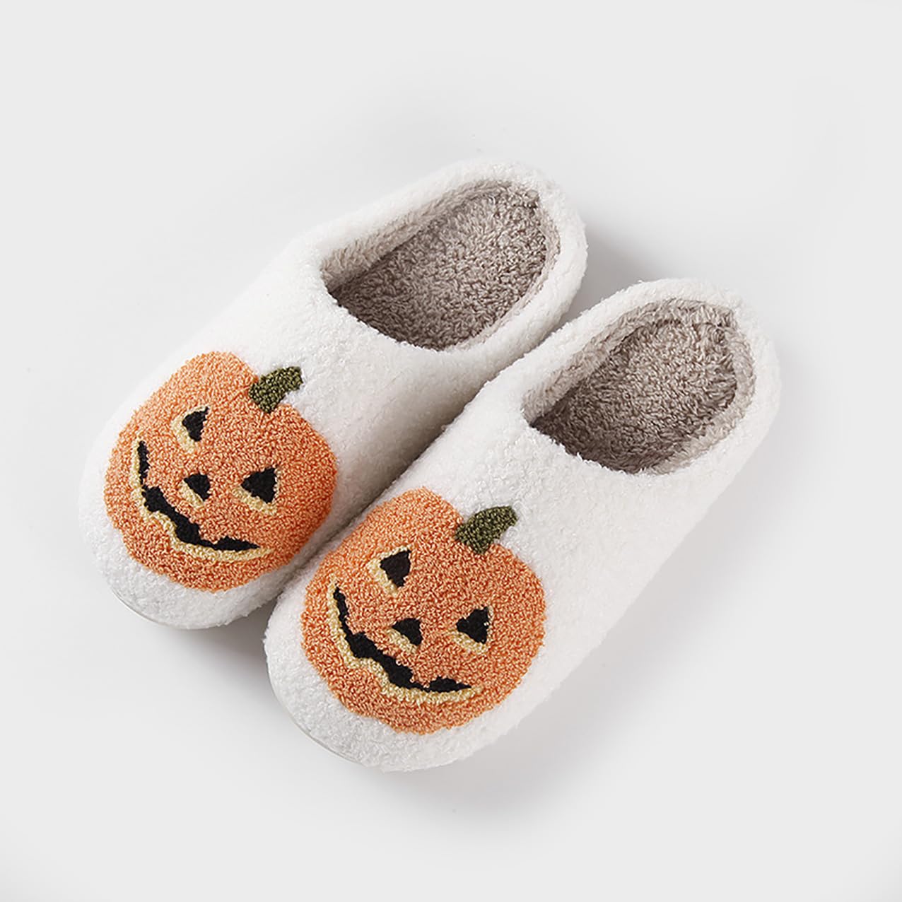Ghostface Slippers - Halloween Pumpkin Slippers for Women & Men - Soft Plush Memory Foam Indoor House Slippers - Cozy Cloud Slip-On Slippers for Home, Lounge & Movie Nights