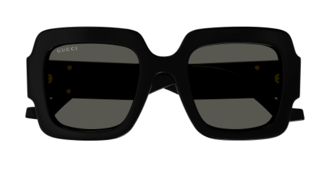 Gucci GG1547S 001 Black/Grey Oversized Square Sunglasses for Women - Luxury Fashion Sunglasses for Summer, Beach & Outdoor Activities