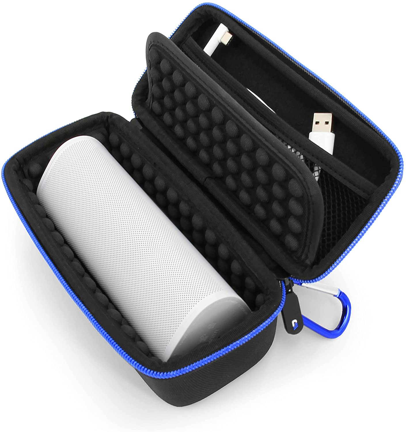 CASEMATIX Durable Hard Protective Case for Sonos Roam Portable Smart Speaker - Shockproof Bluetooth Speaker Cover with Wrist Strap (Black) - Perfect for Travel, Outdoor Adventures & Home Use