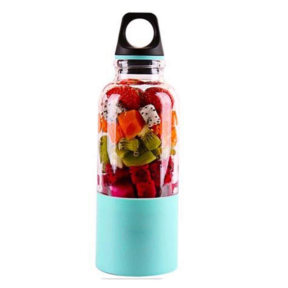 Electric Juicer for Fruits & Vegetables - 500ml Portable USB Rechargeable Blender Bottle | Perfect for Smoothies, Detox Drinks & On-the-Go Healthy Lifestyle (Green)