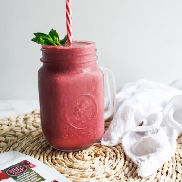 Best Probiotic Berry Smoothie with Basil - Immune Support & Gut Health Booster - Perfect for Breakfast, Post-Workout & Healthy Snacking