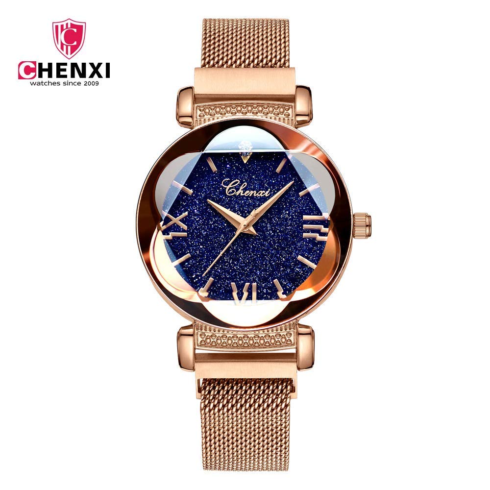 Stylish Magnetic Mesh Bracelet Watch for Women - Waterproof Quartz Watch - Perfect for Casual Wear, Office & Outdoor Activities