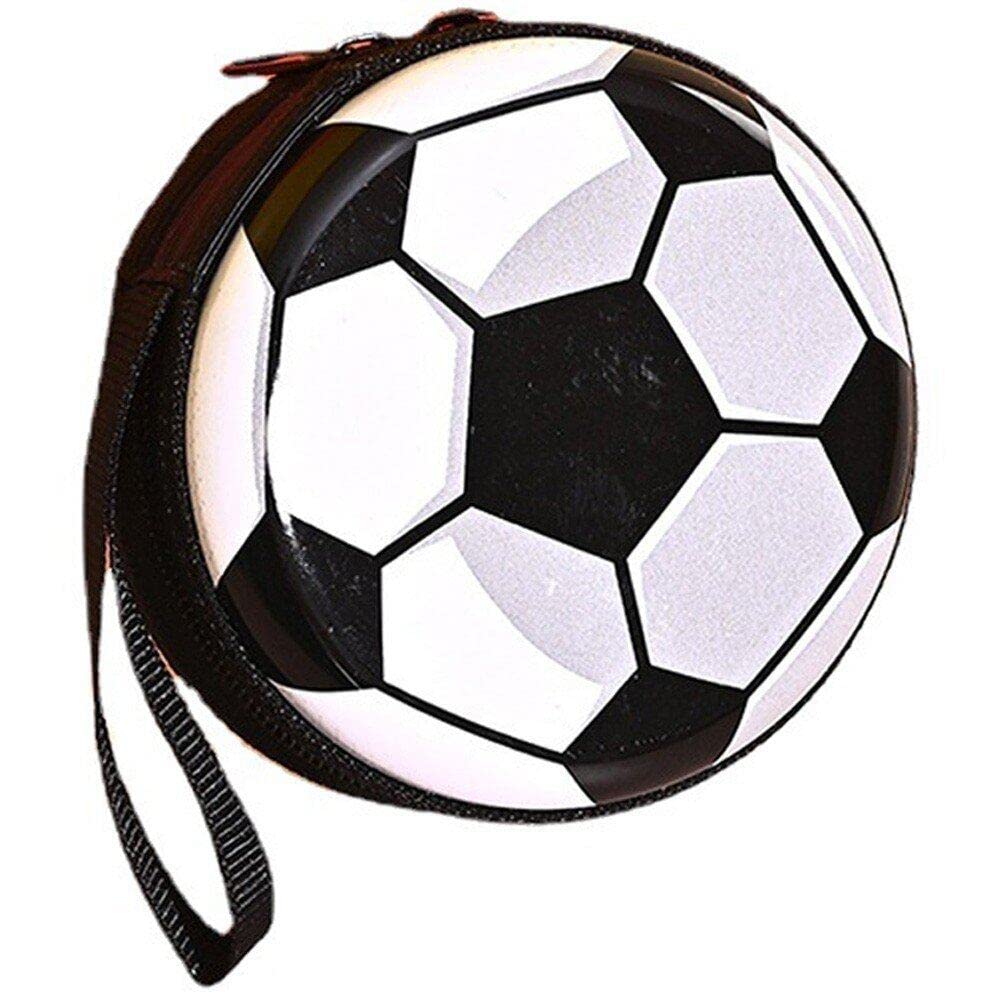 Football & Basketball Coin Purse - Kids Wallet for Boys & Girls, PU Leather Card Holder with Zipper, Compact Billfold Wallet for Cash & Coins - Perfect for School, Sports & Everyday Use