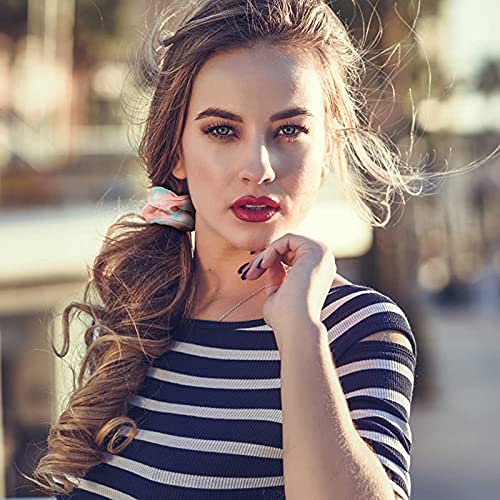 Elegant Chiffon Hair Scrunchies & Ponytail Holders - 12 Pack Floral Hair Bands for Women & Girls - Perfect for Casual Wear, Parties, Weddings & Everyday Hair Accessories