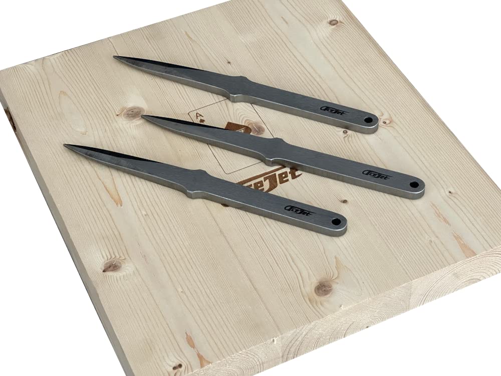 Excalibur Throwing Knives Set of 3 - Professional Balanced Stainless Steel Knives for Outdoor Survival, Camping & Target Practice