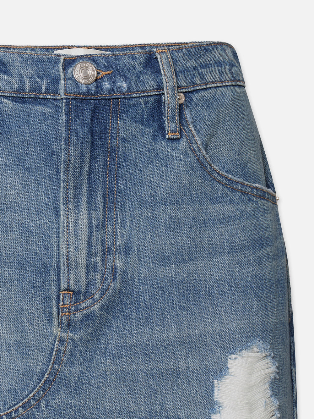Deconstructed Fray Hem Skirt - Trendy Distressed Denim Mini Skirt for Women | Perfect for Casual Outings, Music Festivals & Street Style Fashion