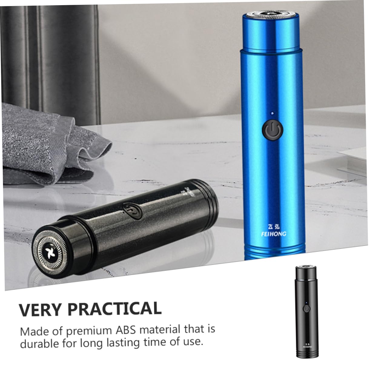 MerryHapy Rechargeable Mini Electric Razor for Men - Compact, Durable ABS Shaver with Easy Use - Perfect for Travel, Gym & Daily Grooming