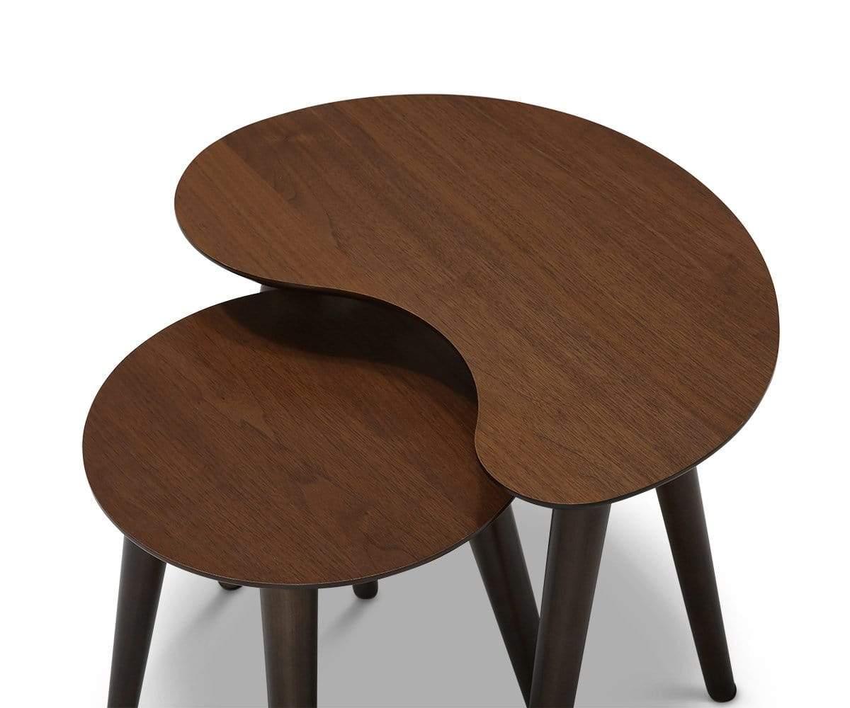 Juneau Nest of Tables - Set of 3 Modern Side Tables for Living Room, Bedroom, or Office - Space-Saving End Tables with Storage Shelf - Perfect for Small Spaces, Home Decor, and Coffee Table Alternatives
