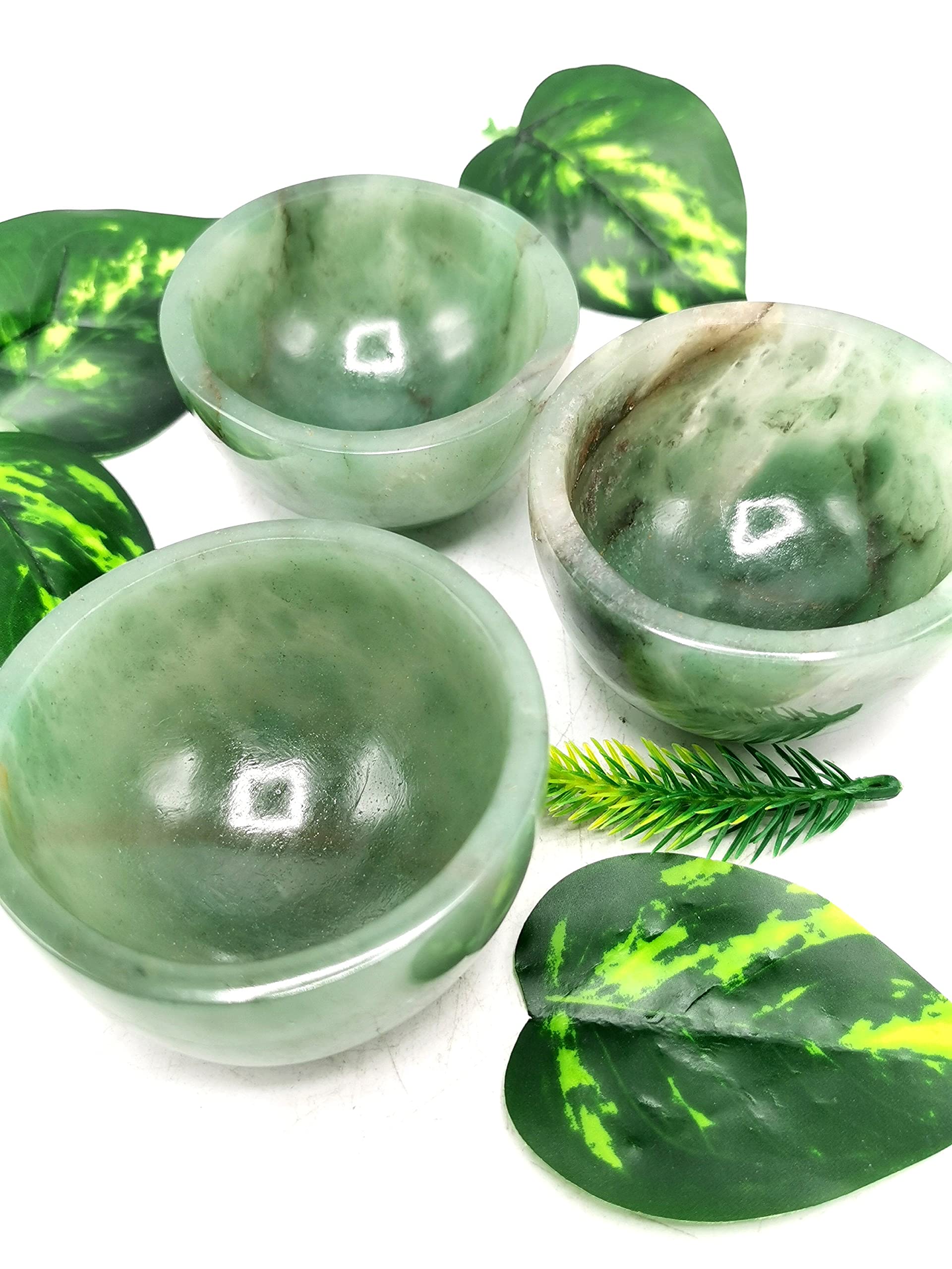 Exquisite Hand-Carved Australian Green Aventurine Bowl - 3 Inch Diameter, 200g (0.44lb) - Perfect for Crystal Healing, Meditation & Home Decor