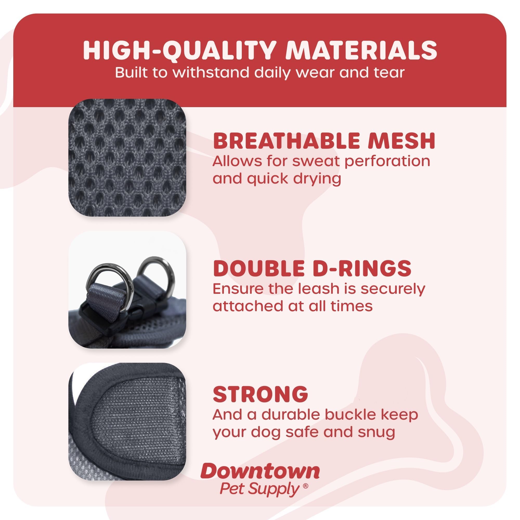 Step-in Dog Harness for Small Dogs & Cats - No Pull Adjustable Pet Harness with Padded Mesh & Reflective Trim - XX-Small Charcoal Buckle Strap Harness - Perfect for Teacup Breeds, Puppies & Indoor Cats - Ideal for Walks, Training & Outdoor Adventures