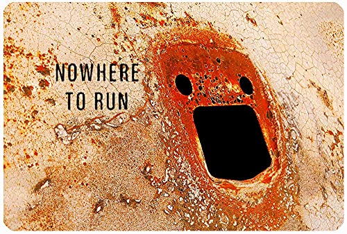 Vintage Nowhere to Run Metal Sign - Retro Car Wall Art Decor for Bedroom, Garage & Man Cave - Rustic Tin Plaque for Automotive Enthusiasts & Home Decoration
