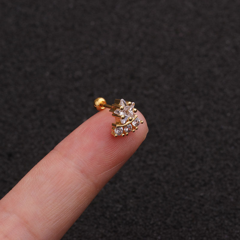 20G Cartilage Tiny Stud Earrings - Dainty Star Stud Earrings for Women | HSPJ1954 | Perfect for Everyday Wear, Parties & Gifts