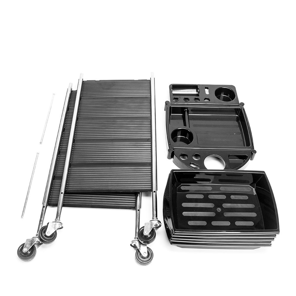 Professional Salon Trolley Cart with 5 Storage Trays & Smooth-Rolling Wheels - Mobile Beauty Station for Hair Stylists & Cosmetologists - Perfect for Salon Organization & Styling Tools Storage