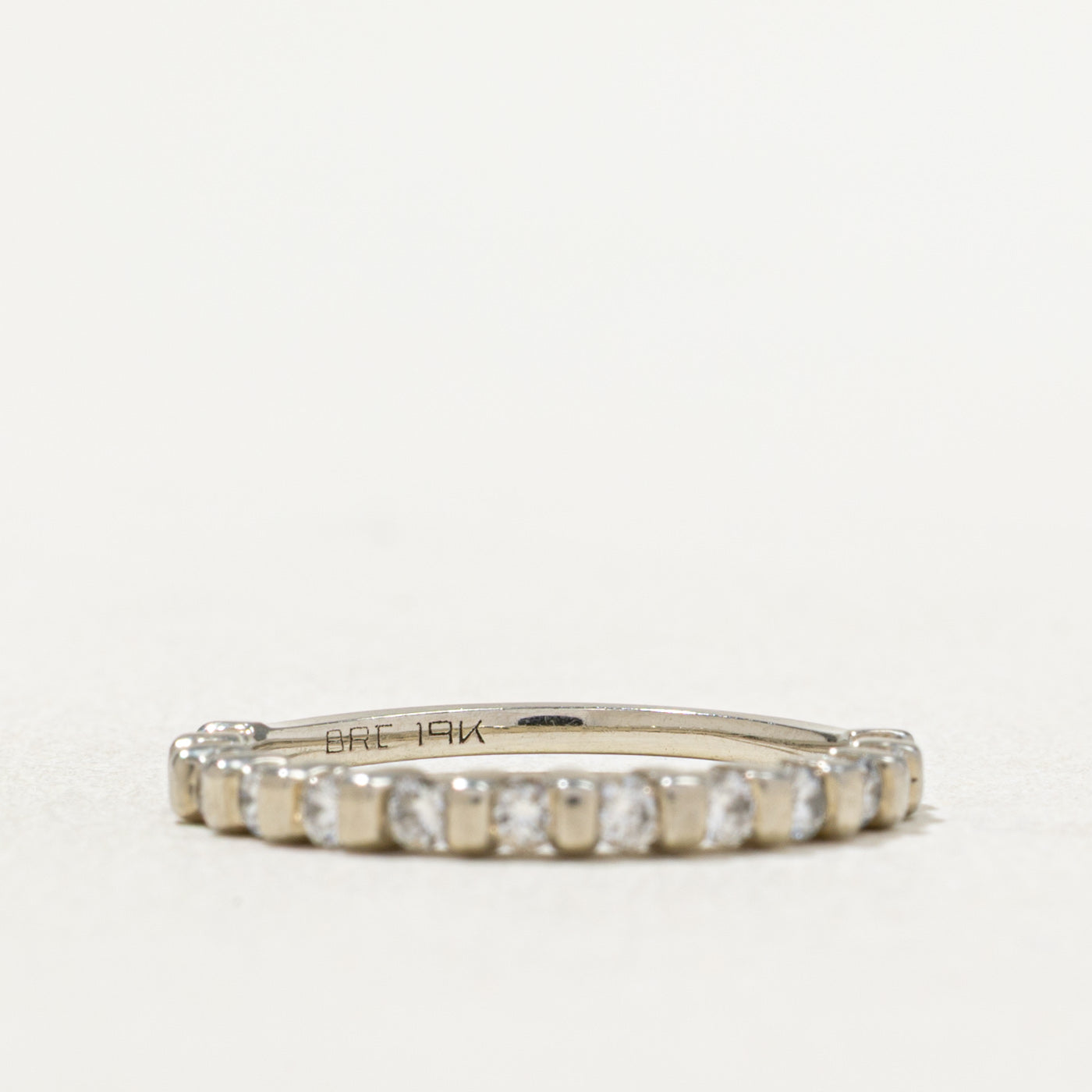 Semi Eternity Diamond Wedding Band Ring - 0.30 Carat Total Weight (CTW) - Size 4.75 - Perfect for Anniversary, Engagement & Bridal Jewelry Gifts