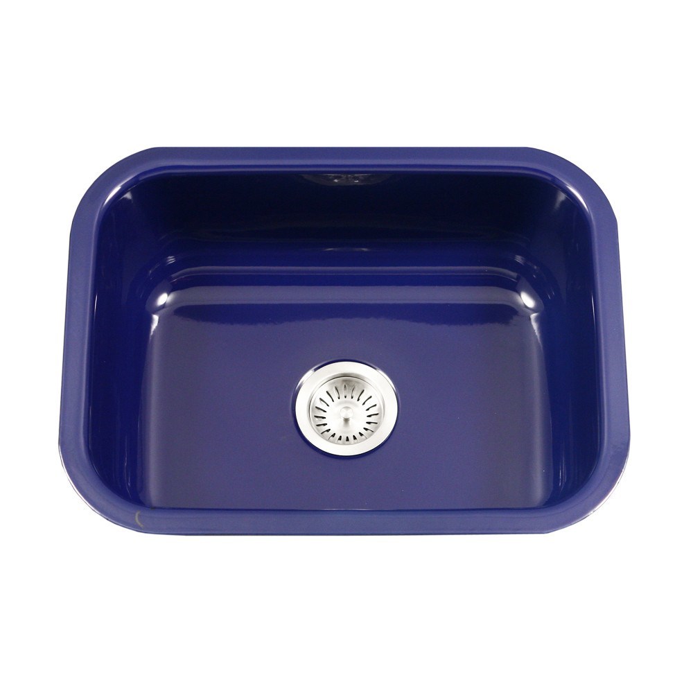 Houzer PCS 2500 Porcelain Enamel Steel Undermount Single Bowl Kitchen Sink - Durable & Stylish for Modern Kitchens, Perfect for Cooking & Dishwashing