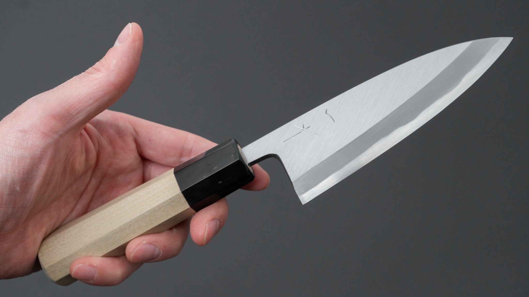 Premium Hitohira Togashi Blue #2 Steel Deba Knife 120mm - Japanese Kitchen Knife with Ho Wood Handle & Saya Scabbard - Perfect for Sushi, Fish Filleting & Asian Cuisine Preparation