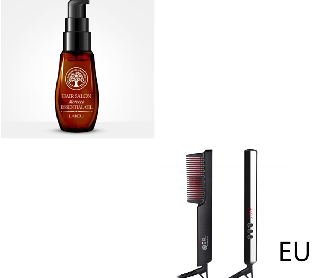 Professional Hair Straightening Comb for Women & Men - Multifunctional Styling Comb with 40ml Hair Care Essential Oil - Perfect for Salon, Home Use & Travel