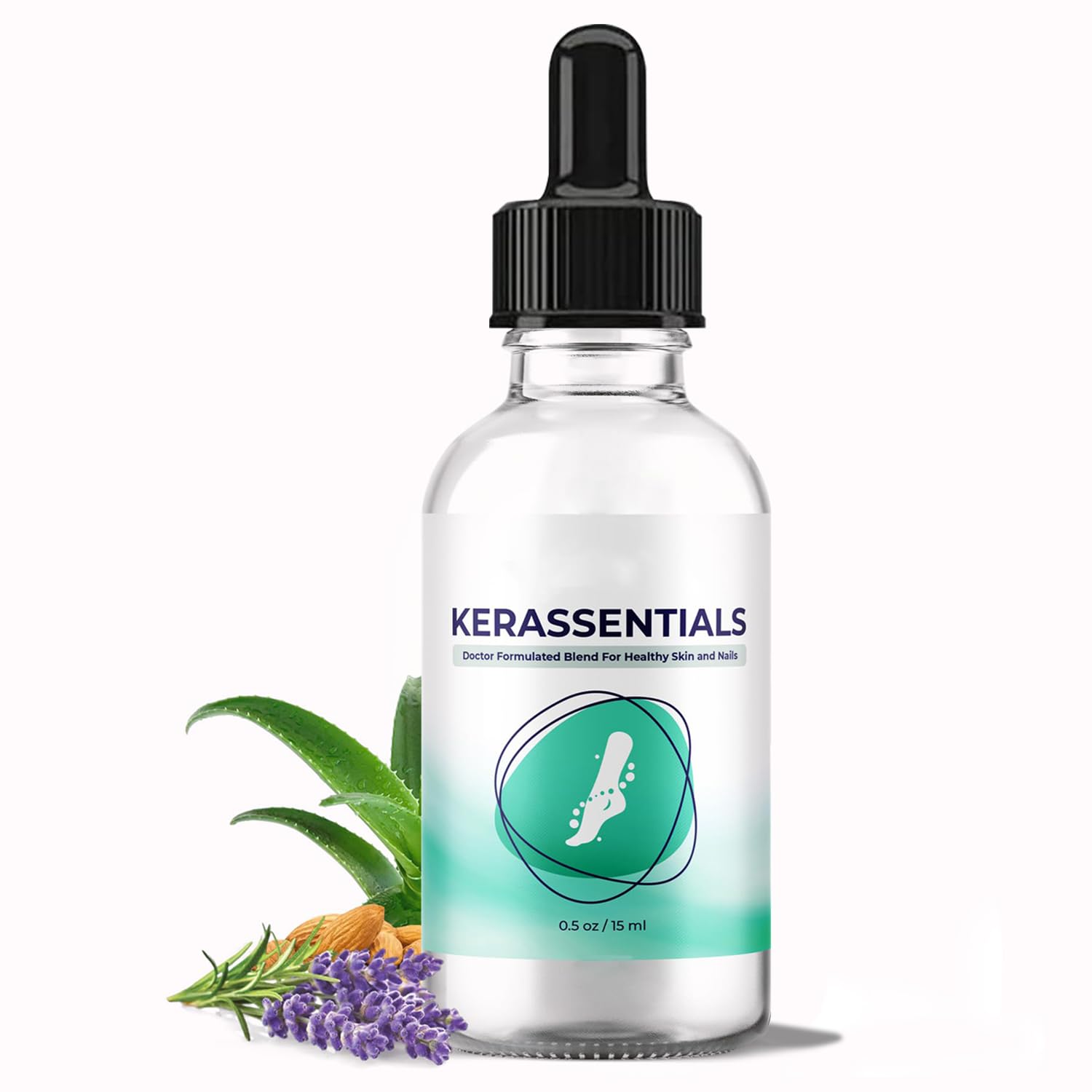 Kerassentials Extra Strength Toenail Fungus Treatment - Fast Acting Nail Repair Solution for Toenail & Fingernail Fungus, Discoloration & Damaged Nails (1oz) | Effective Nail Renewal Liquid for Athletes, Swimmers & Active Lifestyles