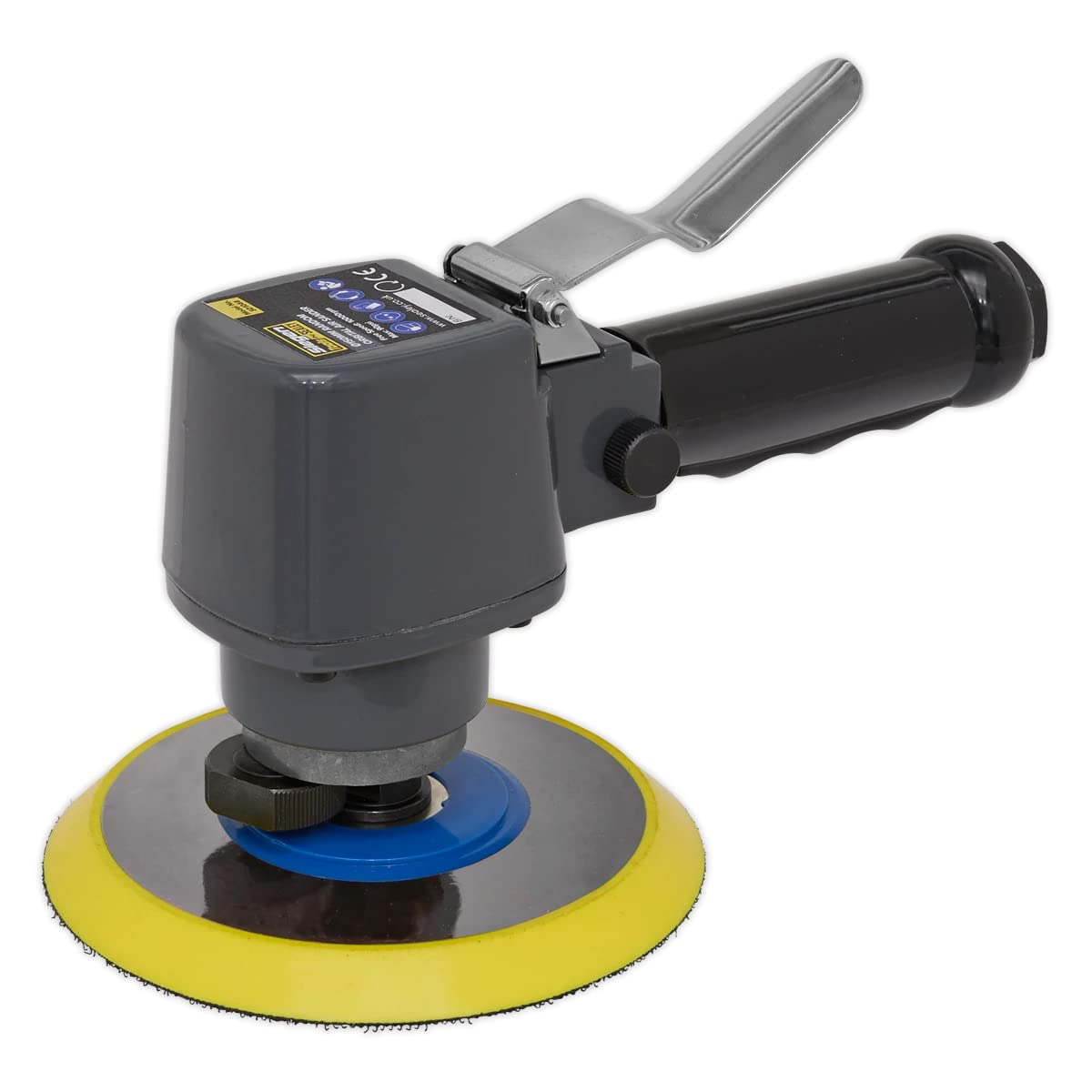 Sealey S01044 6-Inch 150mm Random Orbital Air Sander - Lightweight & Powerful Pneumatic Tool for Auto Body Repair, Wood Sanding & Metal Finishing