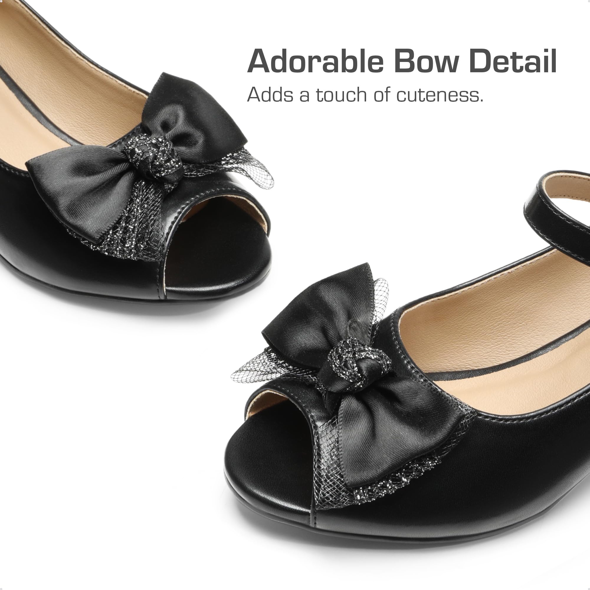 DREAM PAIRS Girls Dress Heels & Flats - Bow Flower Princess Shoes for Wedding, Party, Special Occasions - Toddler to Big Kid Sizes