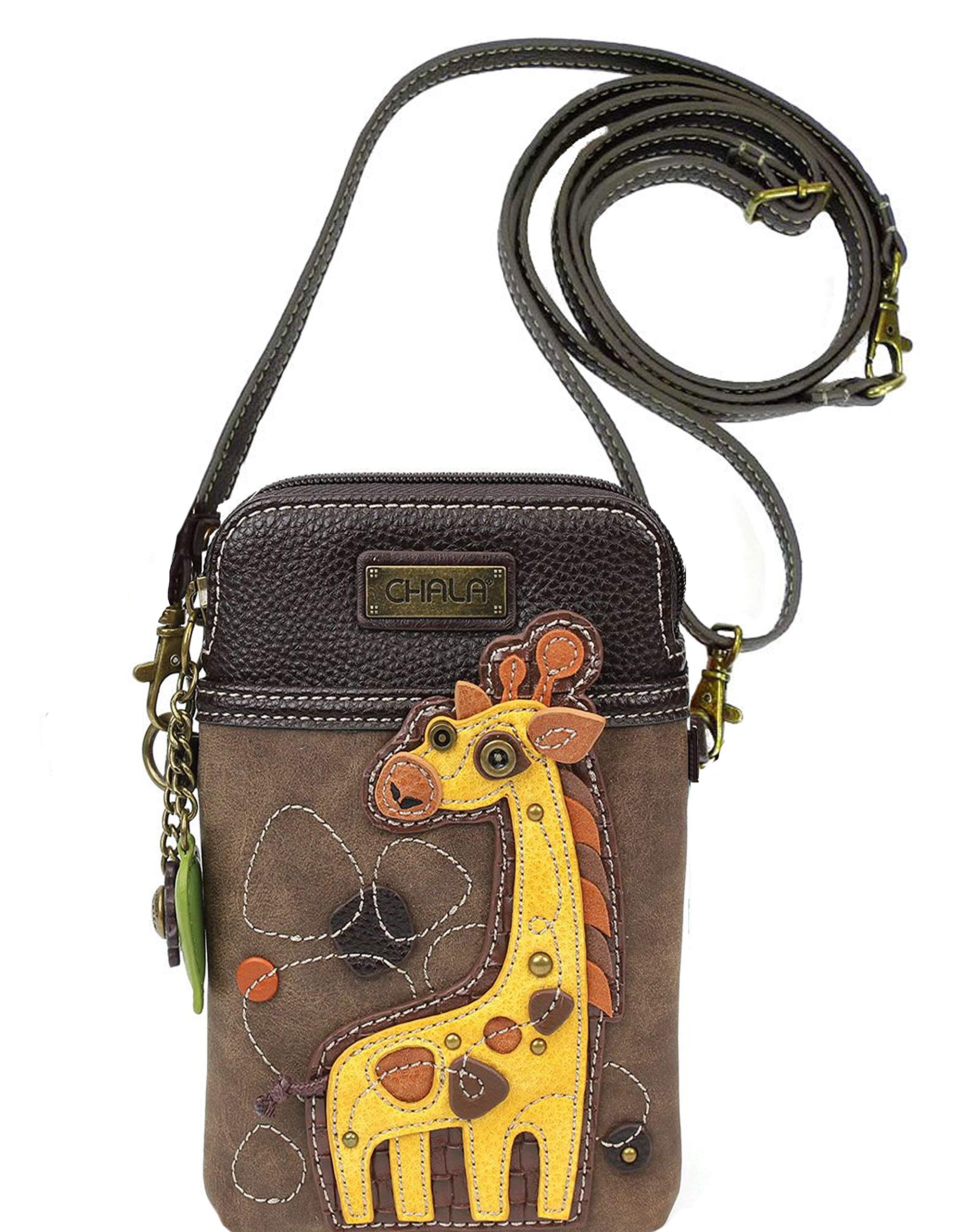 Chala Giraffe Print Crossbody Phone Purse - Adjustable Convertible Strap for Women | Perfect for Travel, Shopping & Everyday Use