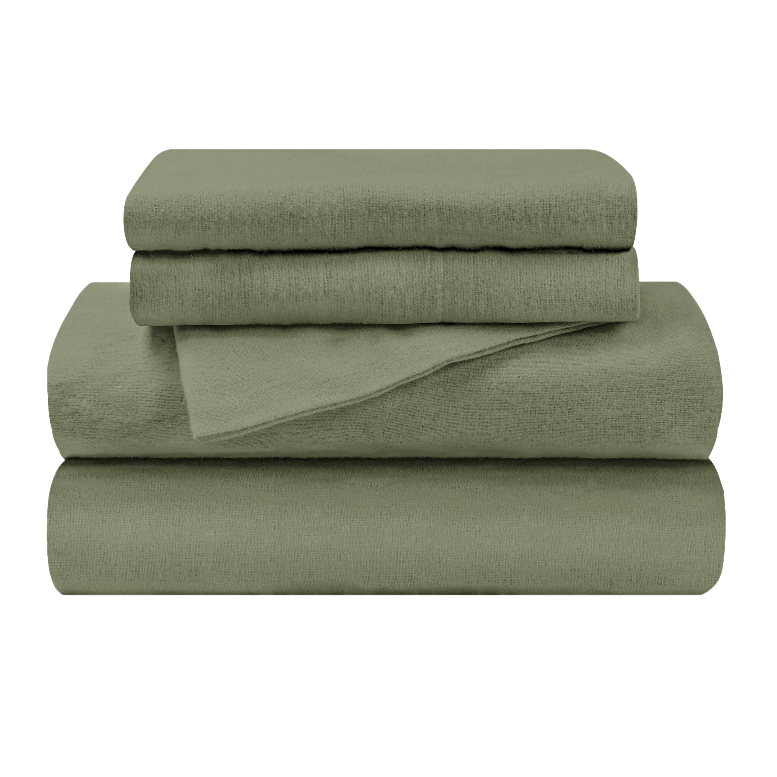 Premium Flannel Cotton Bed Sheet Set - Deep Pocket, Modern Solid Design - Perfect for Cozy Winter Nights & Home Decor