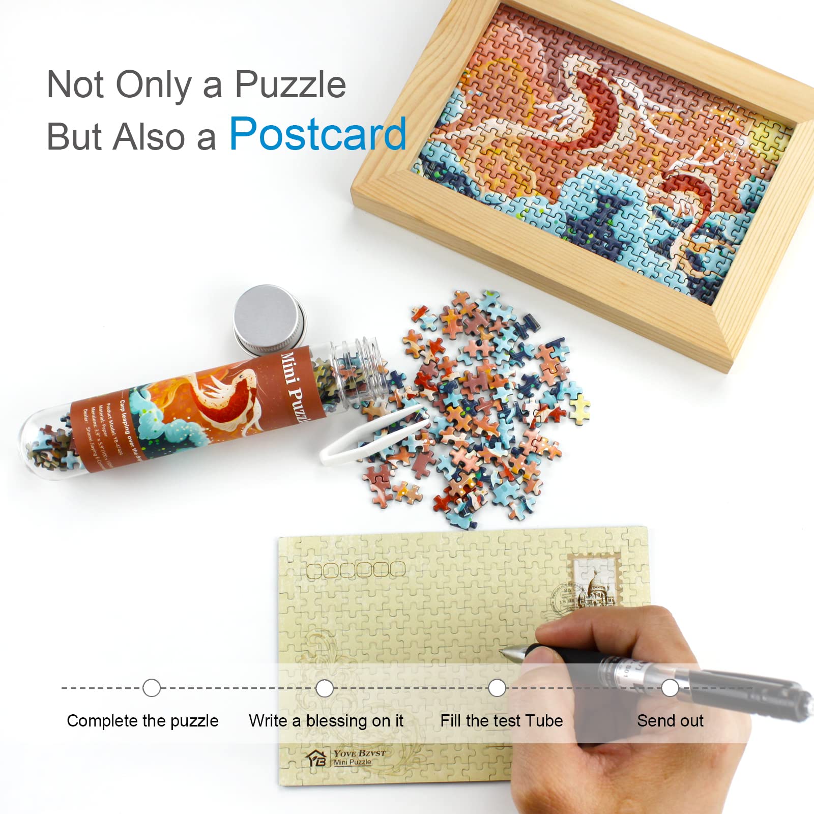 234-Piece Mini Jigsaw Puzzles for Adults - 8 Pack Small Challenging Micro Puzzles (6x4in) | Test Tube & Tiny Puzzle Set for Home Decor, Stress Relief & Brain Training | Perfect Gift for Puzzle Lovers & Family Game Night