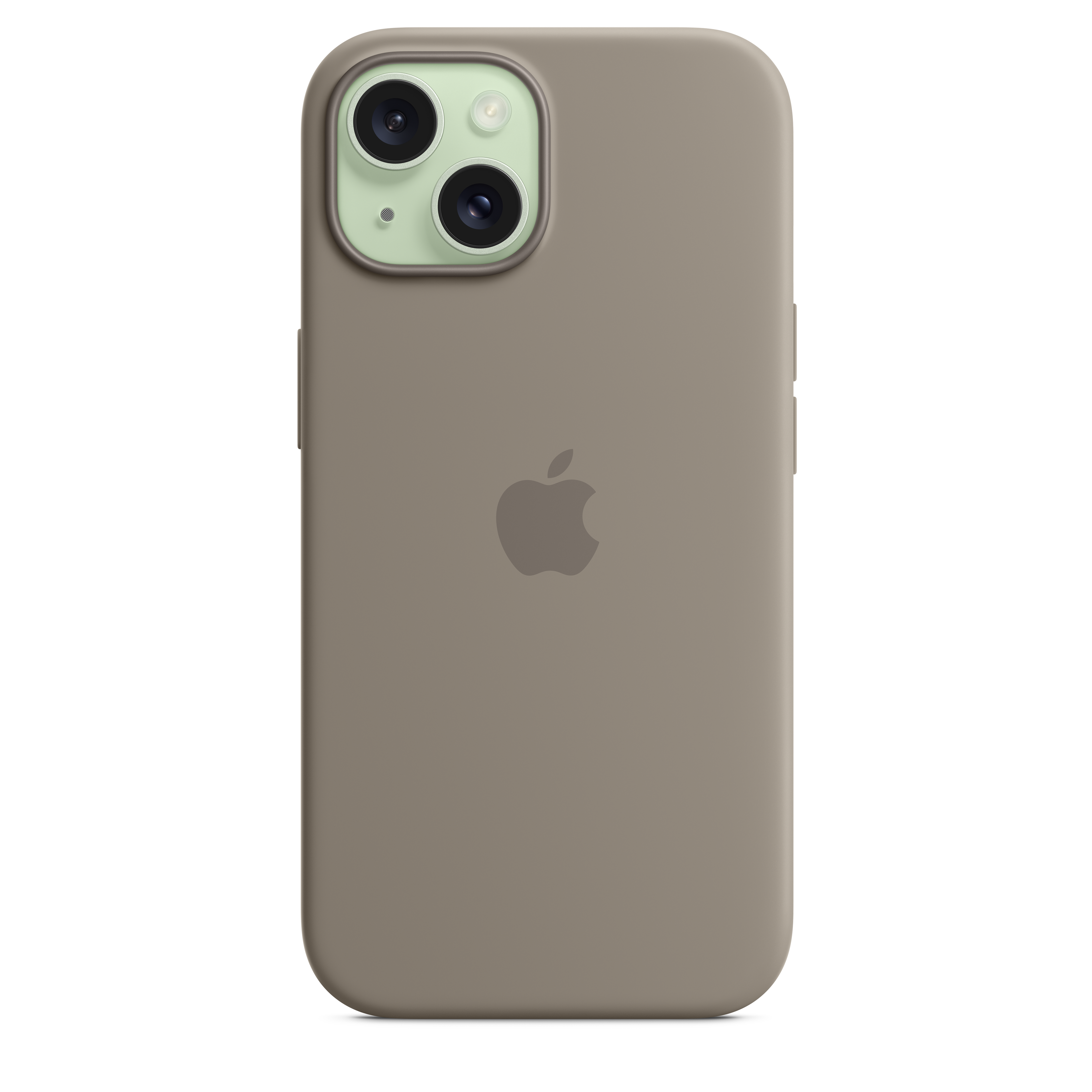 Magnetic Silicone Case with MagSafe for iPhone 15 - Clay Color | Slim Protective Cover for Everyday Use & Wireless Charging