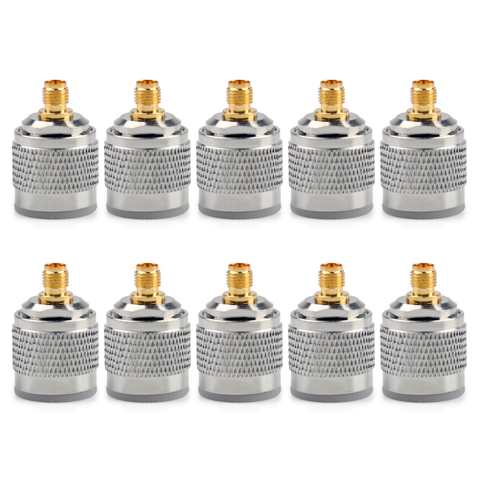 10Pcs RF Adapter N Male to SMA Female Straight Connector - Perfect for Antenna, Radio, and Wireless Communication Equipment