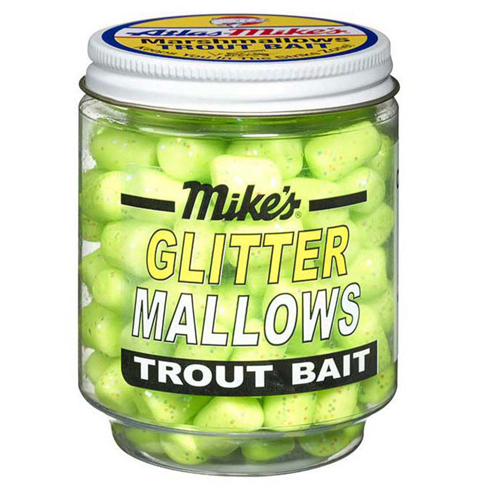 Atlas Mike's Glitter Mallows Trout Fishing Bait - Premium Soft Plastic Lures for Trout, Bass & Panfish - Perfect for Freshwater Fishing & Ice Fishing