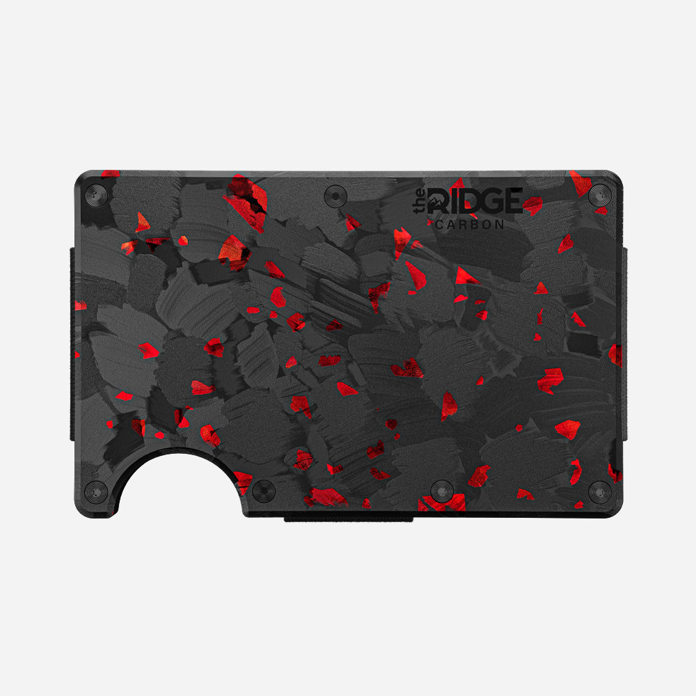 Ridge Wallet Forged Ember - Slim RFID Blocking Metal Wallet for Men - Perfect for Everyday Carry, Travel & Minimalist Lifestyle