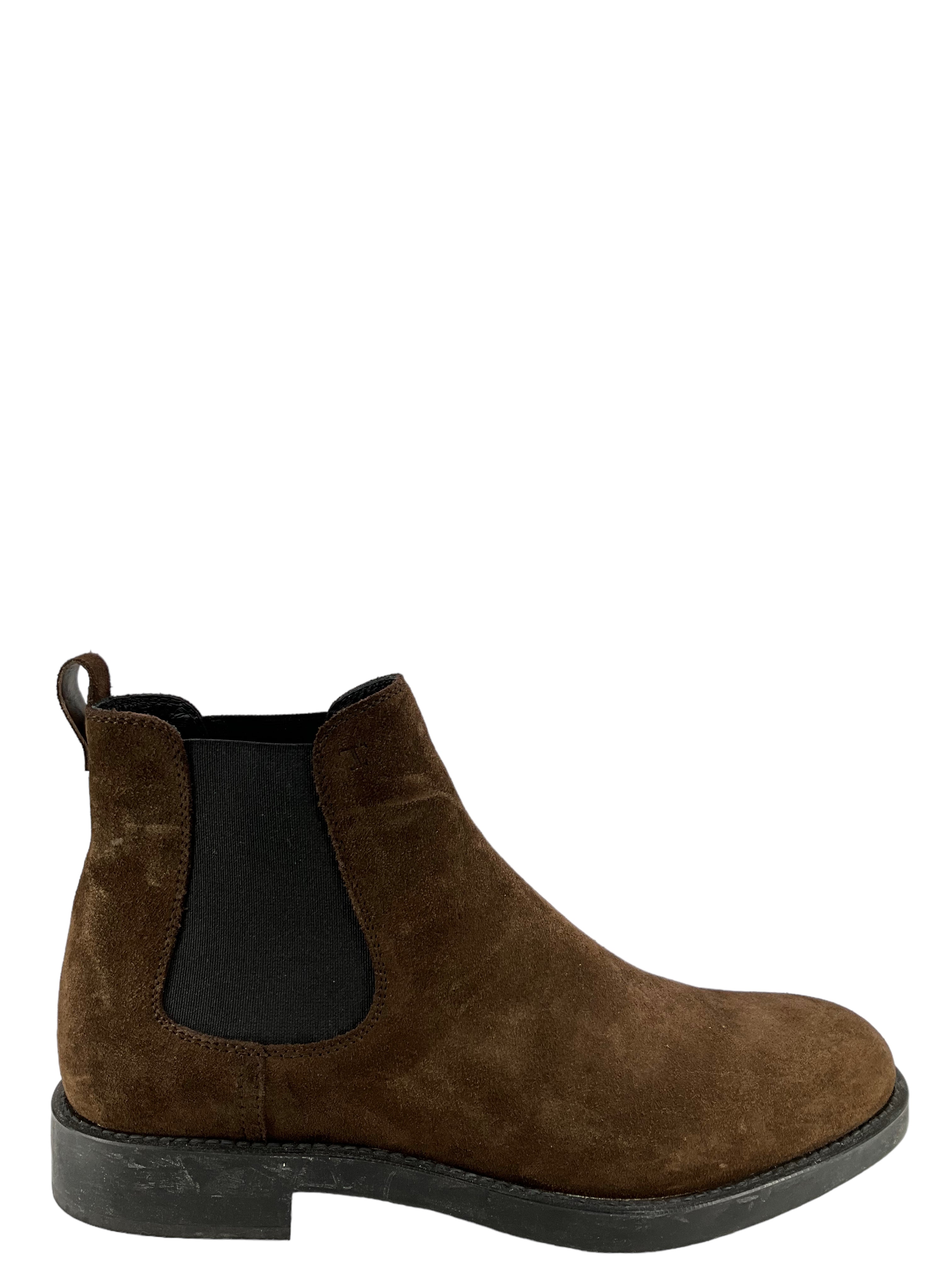 Tod's Brown Suede Chelsea Boots for Men Size 7.5 - Comfortable & Stylish Ankle Boots for Casual Wear, Office & Outdoor Activities