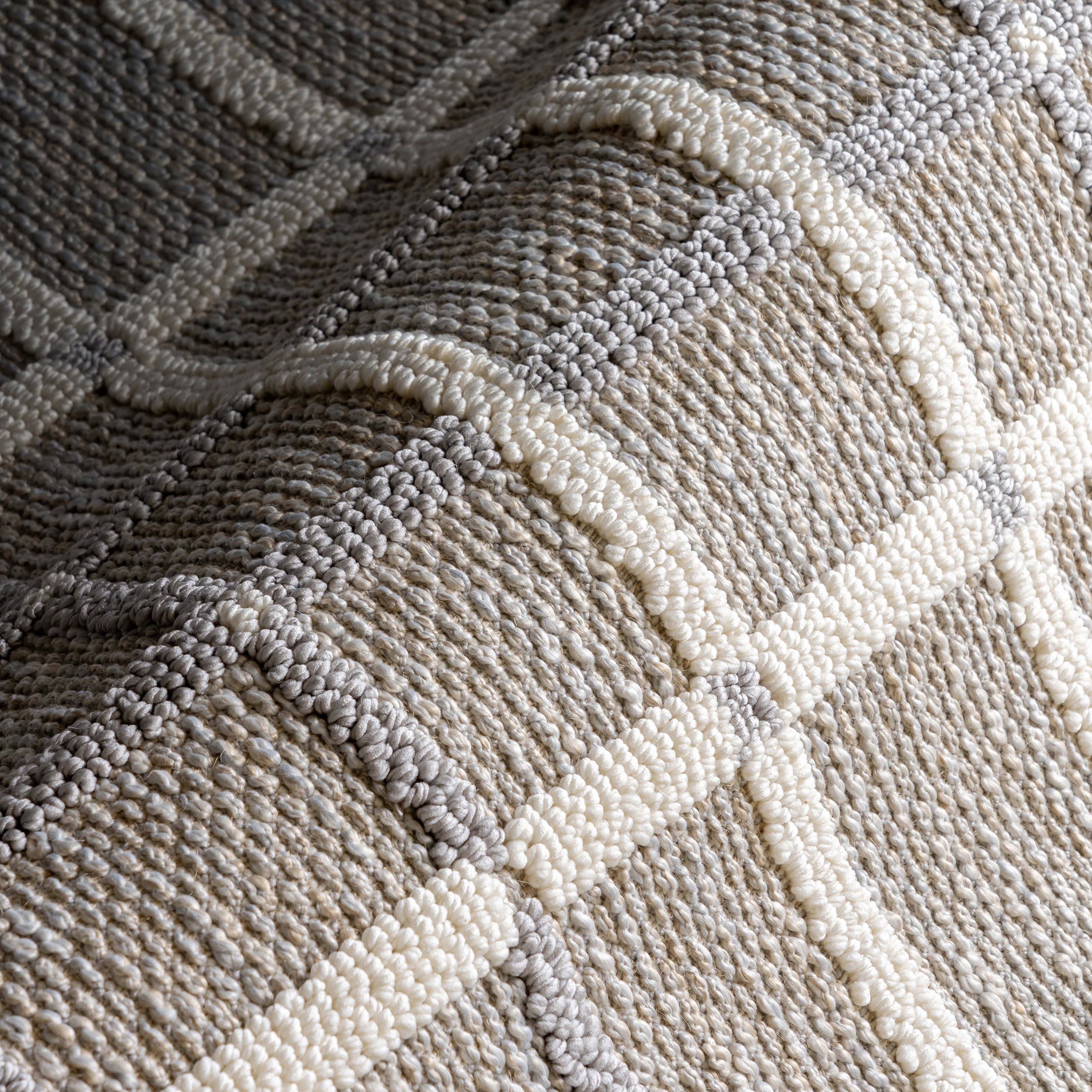 Fleur Striped Washable Rug - Light Grey | Soft & Durable Indoor/Outdoor Carpet for Living Room, Bedroom, or Patio