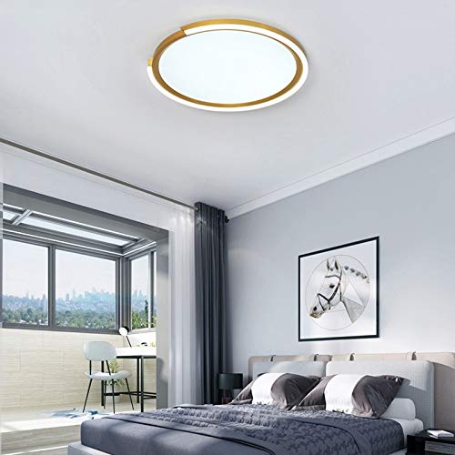 Modern LED Ceiling Light Fixture - Ultra Thin Surface Mount Lighting for Living Room, Bedroom & Kitchen - Energy Efficient LED Luminaire for Home & Office Spaces