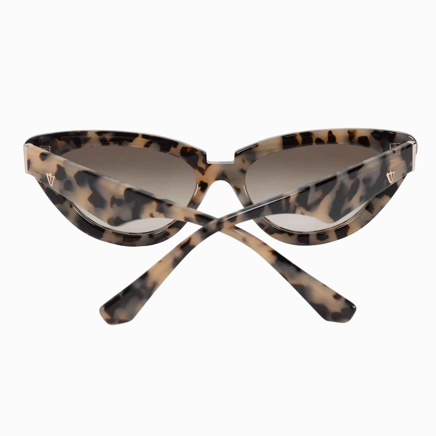 Dayze Bone Tortoise Shell Sunglasses with Gold Metal Trim & Brown Gradient Lenses - Stylish UV Protection for Outdoor Activities, Beach, and Driving