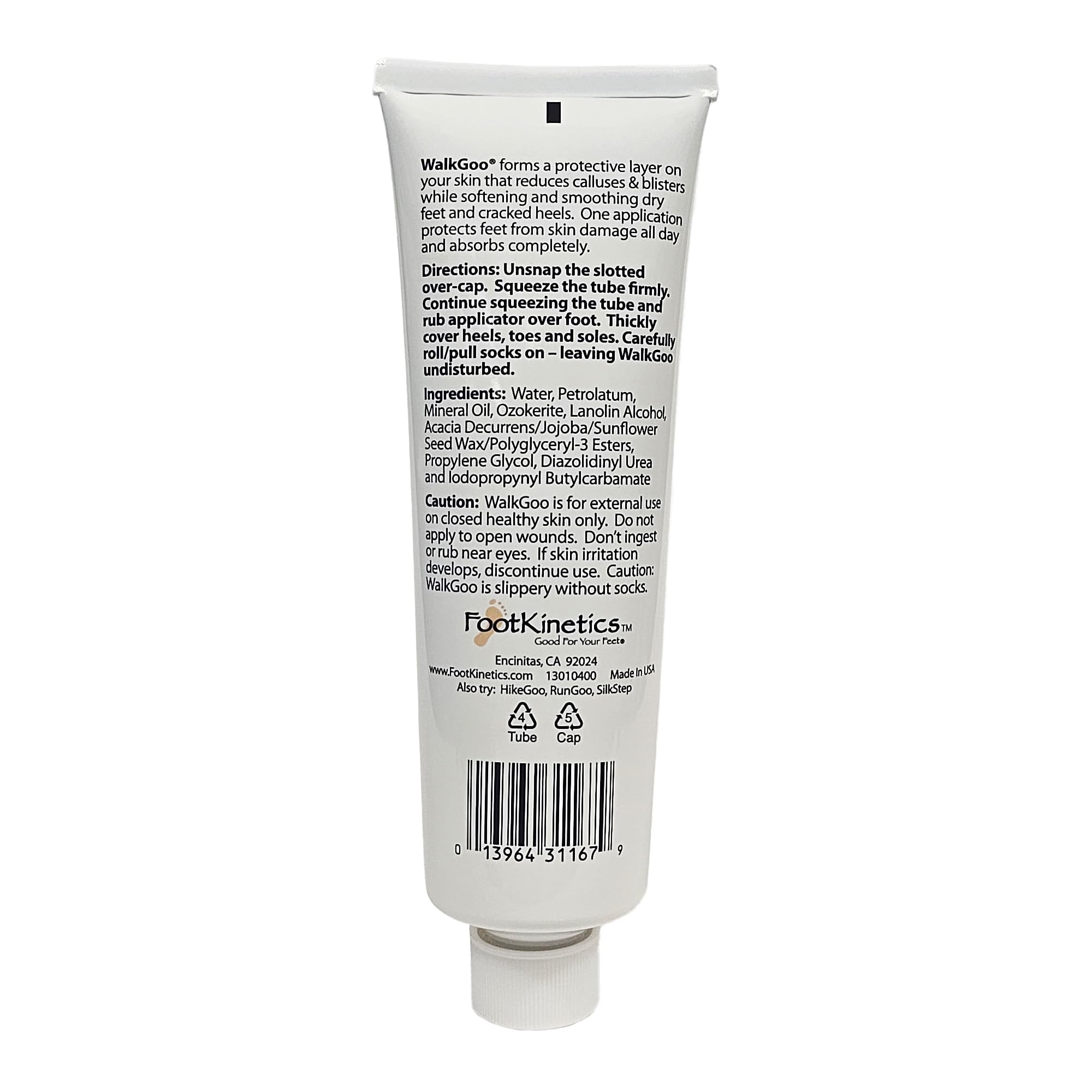 WalkGoo Blister Prevention & Moisturizing Foot Cream for Walking - 8 oz - Hydrates Dry Cracked Heels & Reduces Calluses - Long-Lasting Daily Foot Care for Hikers, Runners & Active Lifestyles