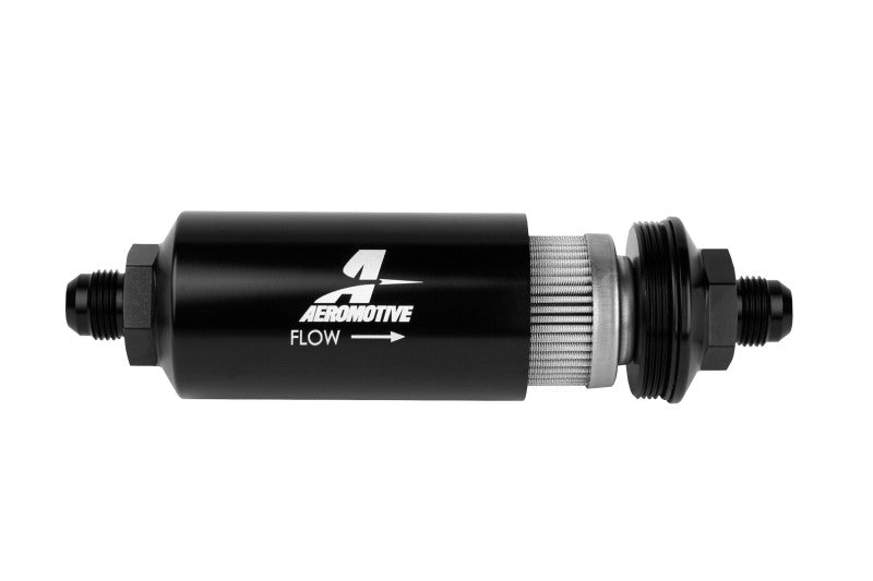 Aeromotive In-Line Fuel Filter (AN-08 Male) 100 Micron Stainless Steel Element - High Performance Fuel Filtration for Racing, Off-Road & Custom Automotive Applications